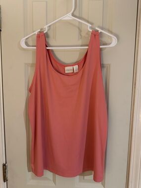 Chico's Coral-Pink Scoop Neck Tank